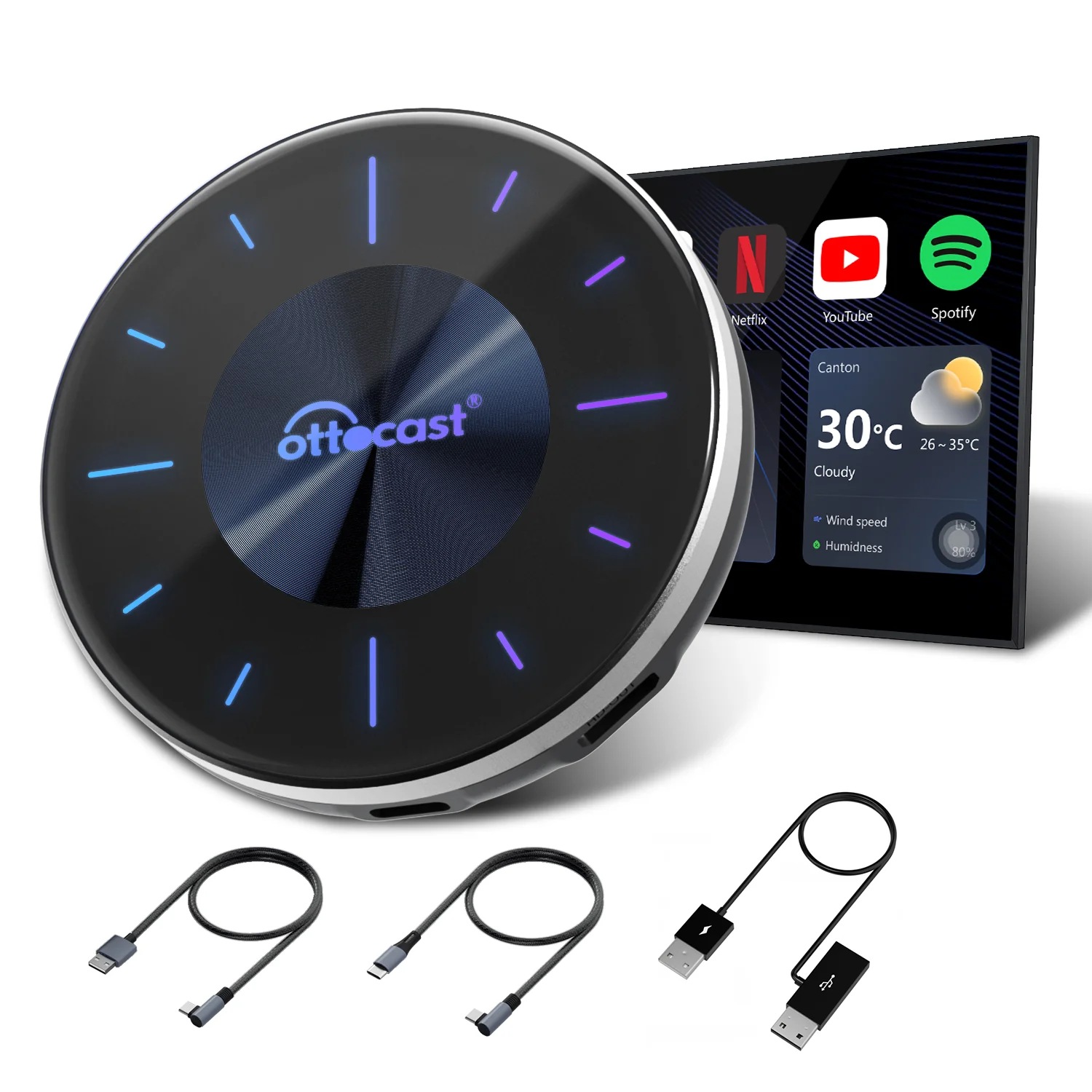 (🆕Offerta limitata nel tempo €100) Ottocast® OttoAibox P3 CarPlay AI Box - Image 6